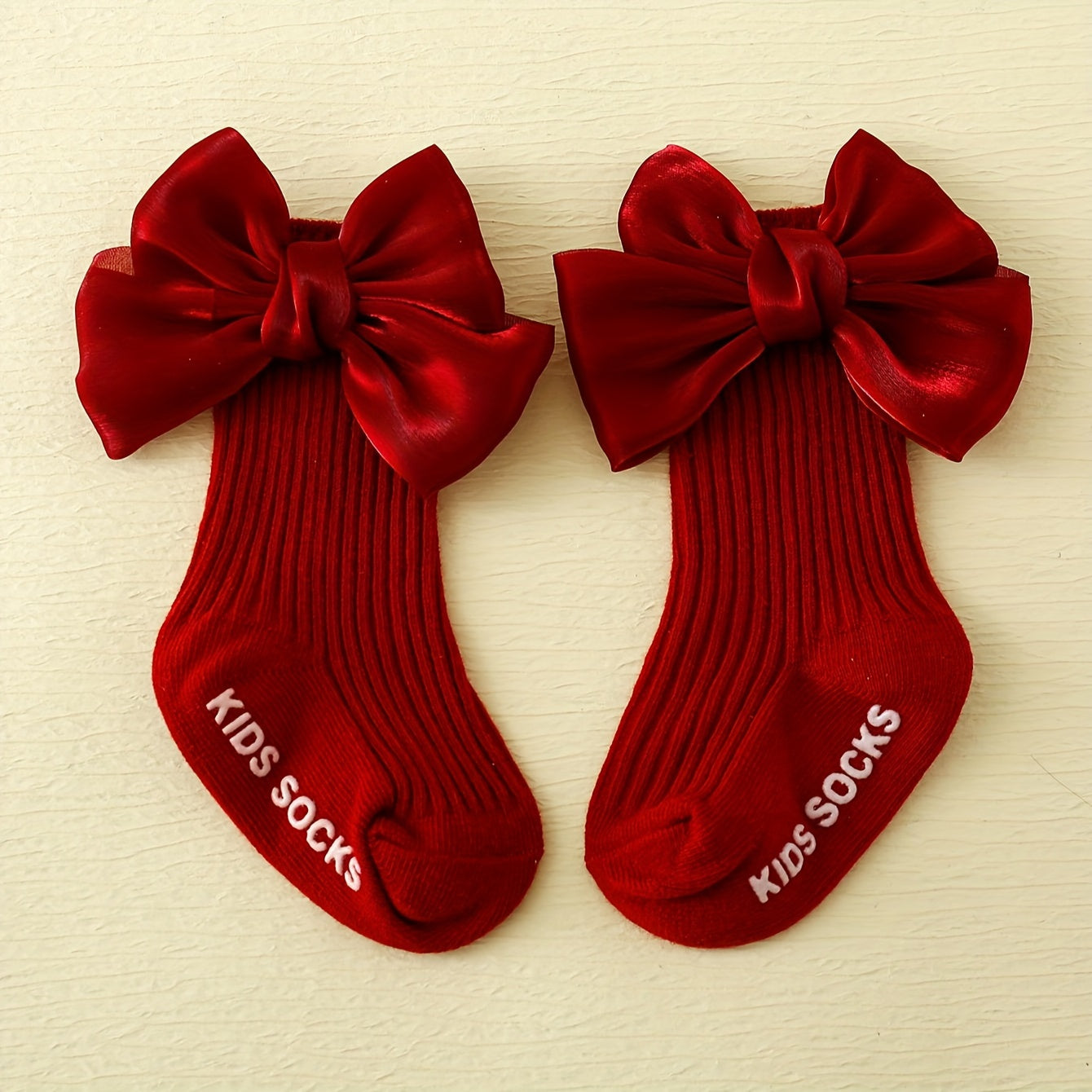 Baby Girl Socks and Hairband Set Toddler Breathable Cotton Bowknot Crew Socks and Hair Accessory