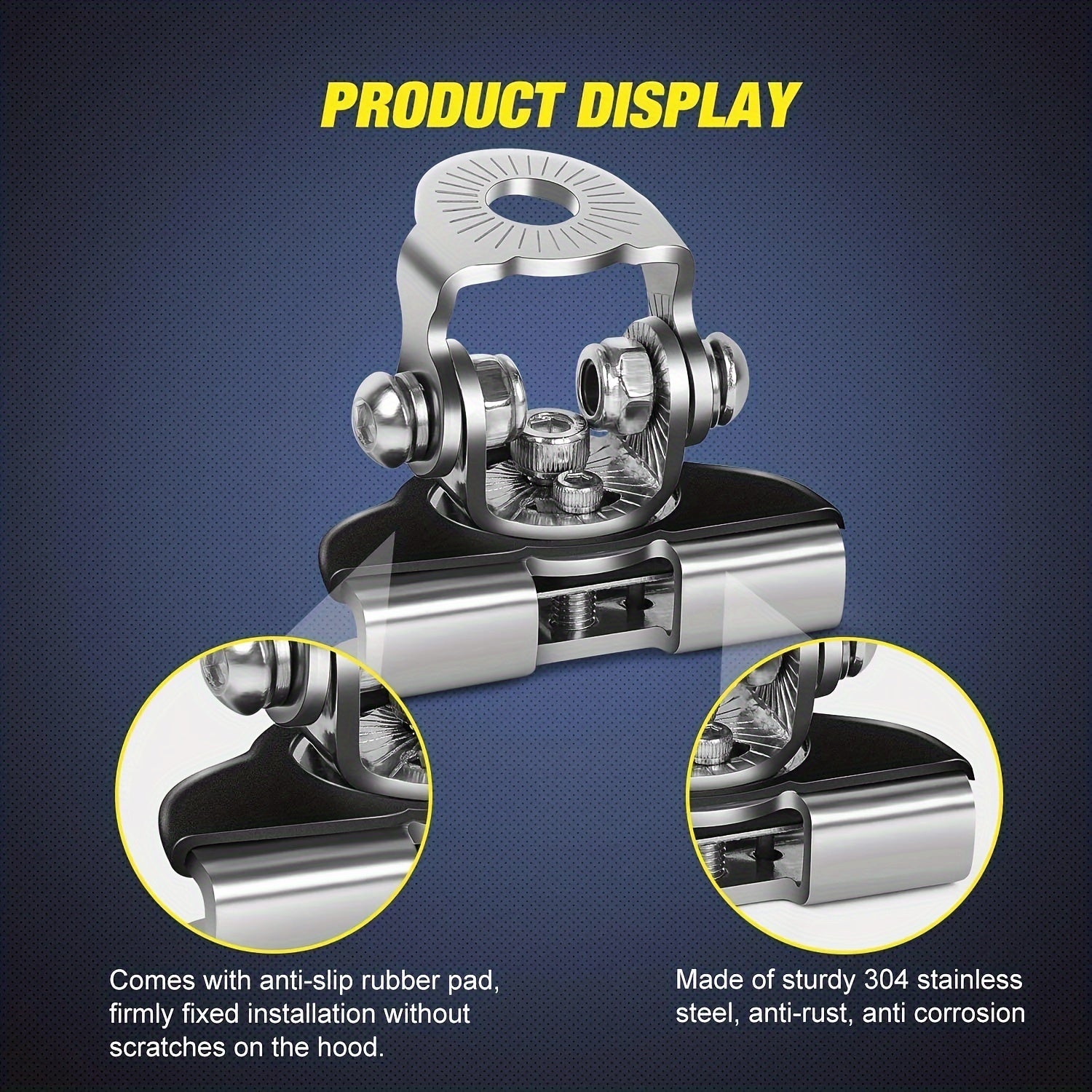 LED Work Light Mount Bracket Black/Silvery for Off Road SUV ATV Iron