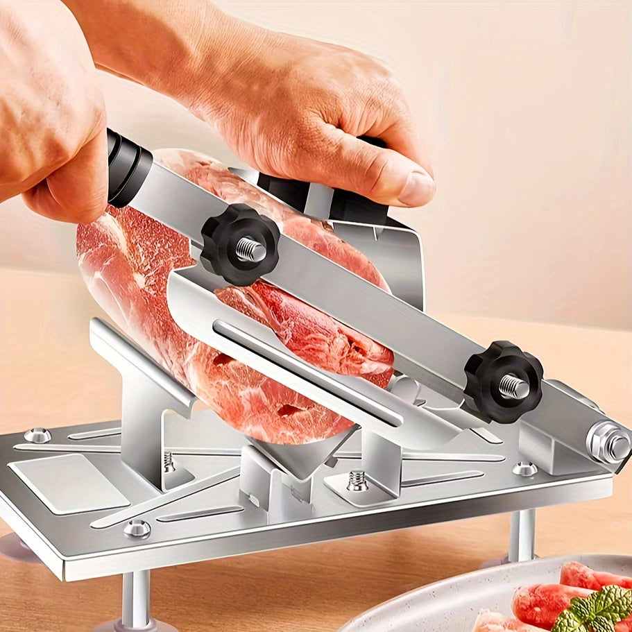 Stainless Steel Manual Meat and Vegetable Slicer for Precise Cutting Kitchen Tool