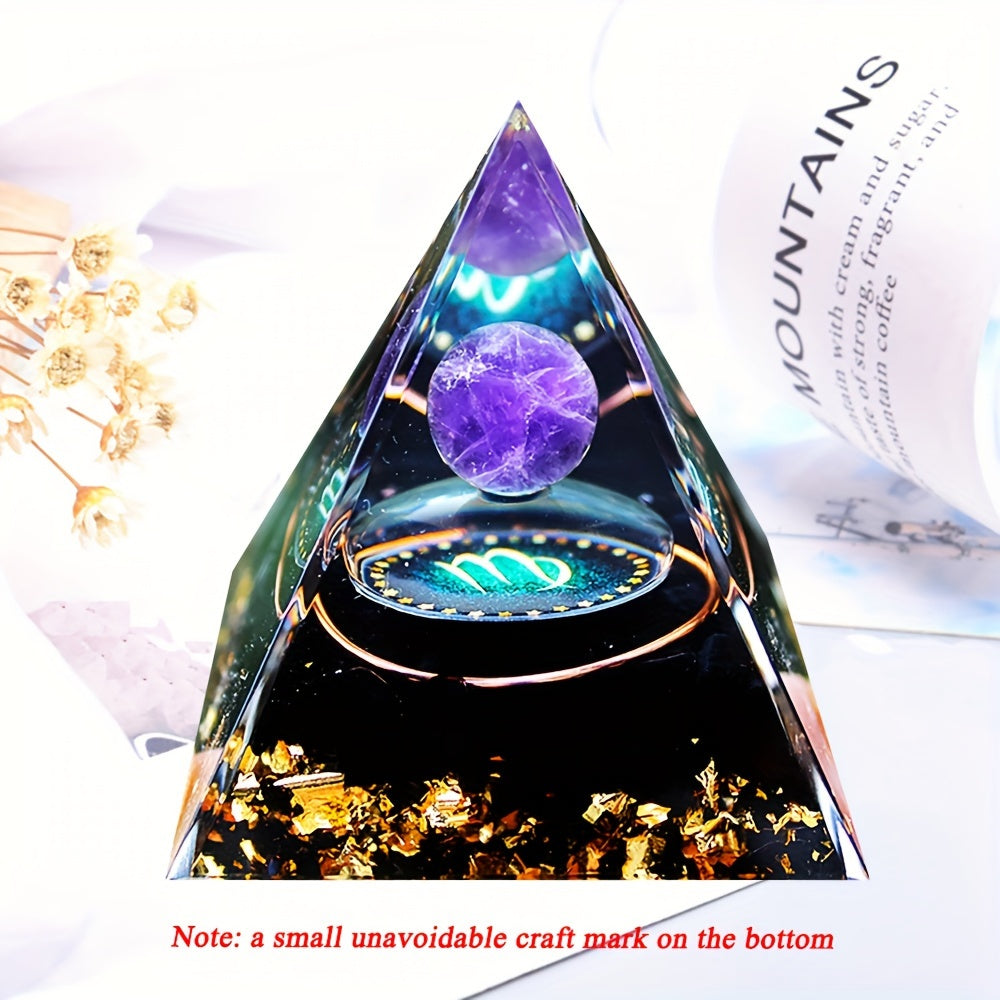 Ручная работа. Пирамида энергии оргон с двенадцатью созвездиями для позитивных вибраций