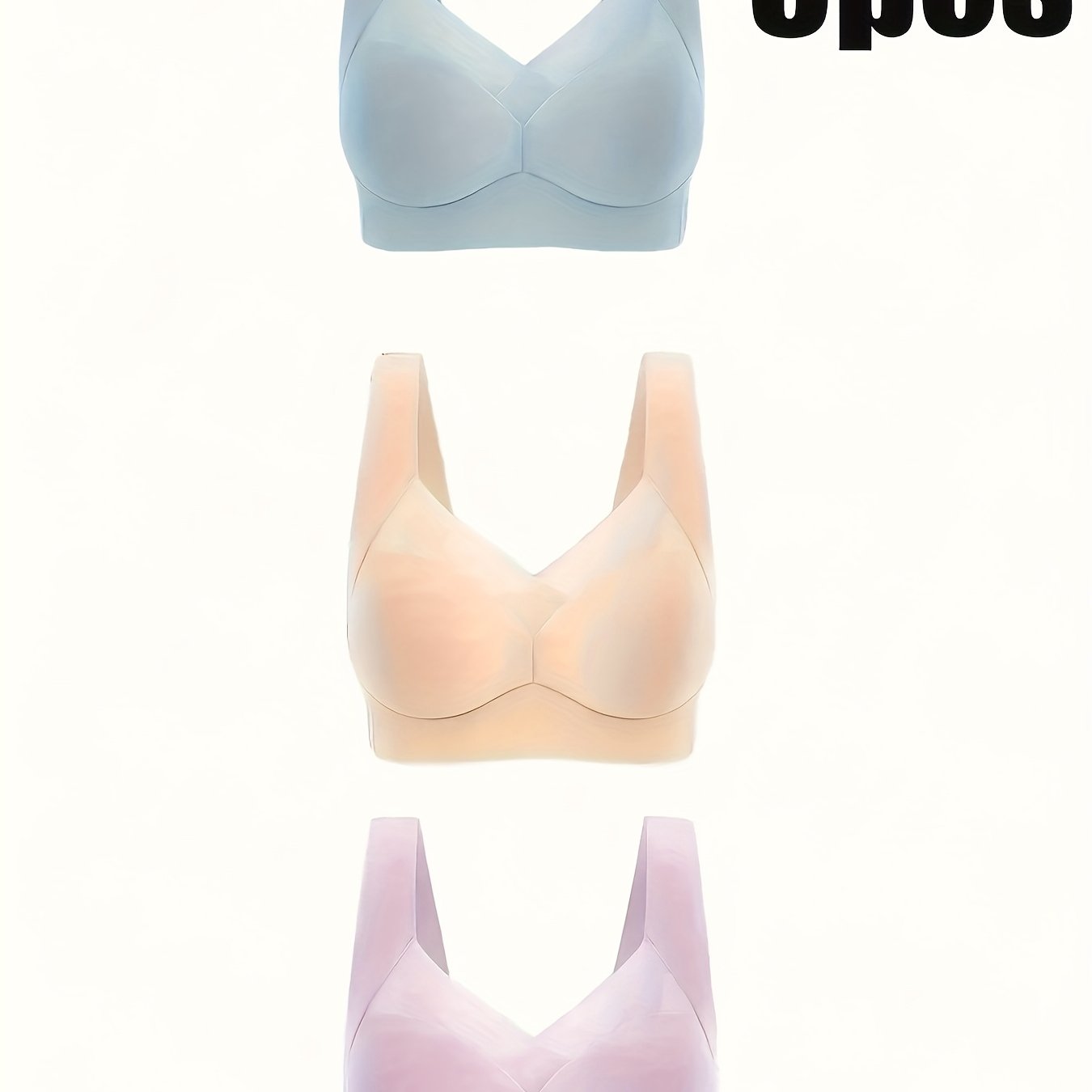 Women's Plus Size Sports Bra Seamless High Support Mesh Backless Black