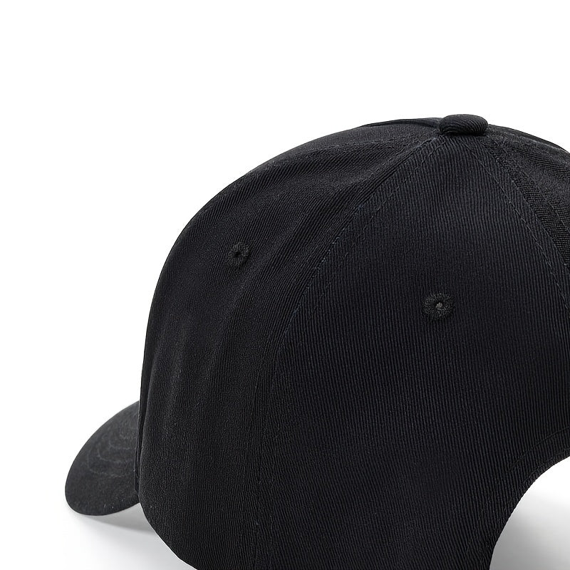 Unisex Cotton-Polyester Baseball Cap with Transport Plane Embroidery Lightweight Casual Outdoor