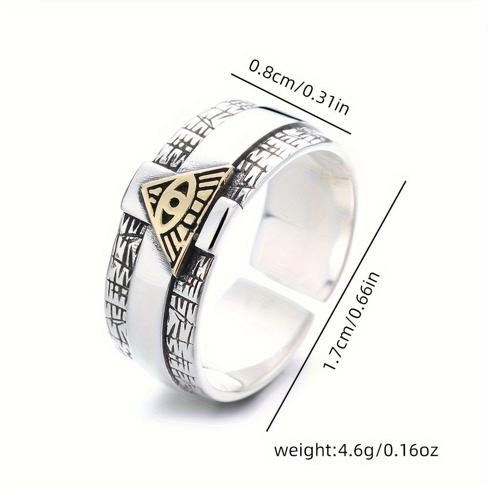 Unisex Sterling Silver Cross Ring Open Design Elegant Jewelry