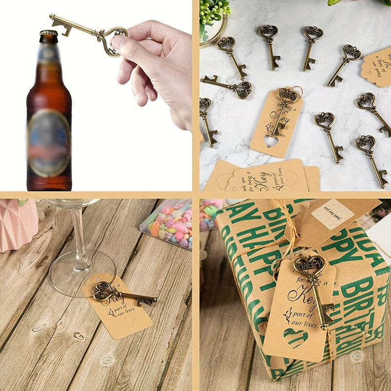 Key-Shaped Metal Bottle Opener for Kitchen, Party, Gift, and Holiday Use