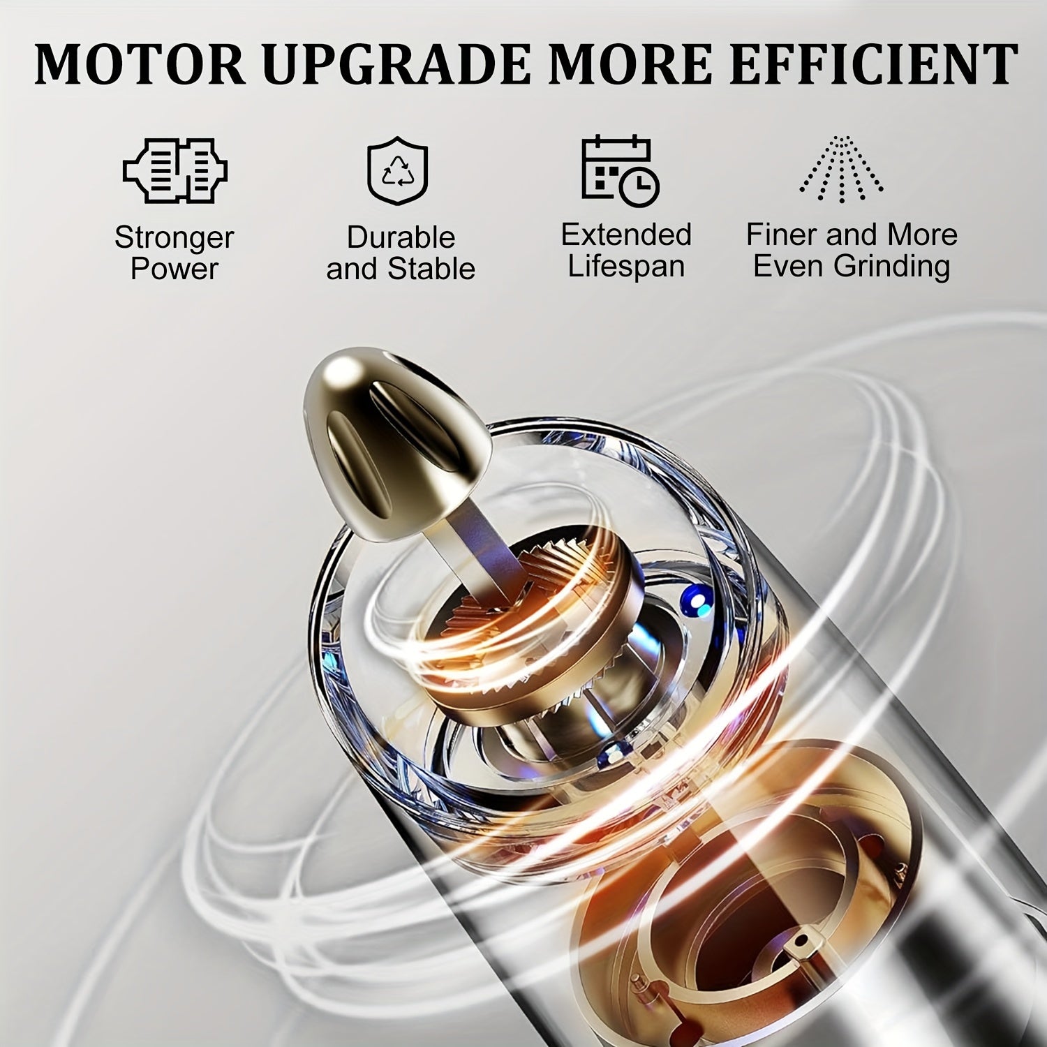 Elektr tuz va murch maydalagich to'plami, sozlanadigan qattiqlikda, batareya bilan ishlaydigan, LED chiroq, bitta qo'l bilan ishlatish, zanglamaydigan po'lat - bir nechta ranglarda mavjud.