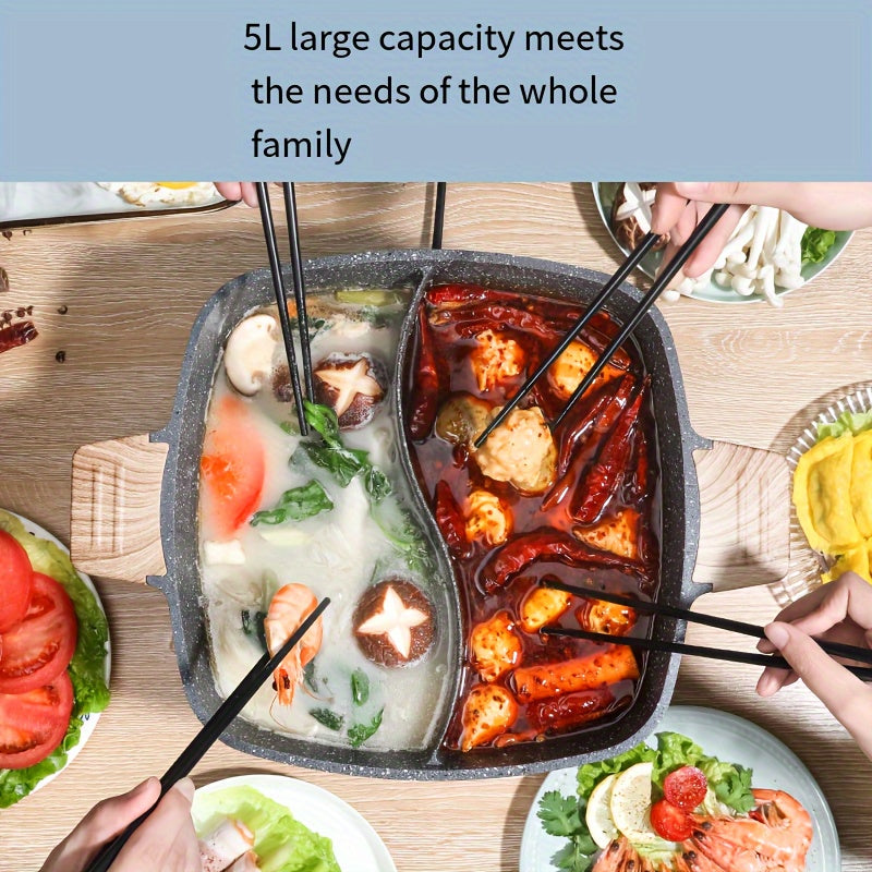 Thickened Wheat Rice Stone Mandar Duck Hot Pot Non-Stick Large Capacity for Gas and Induction