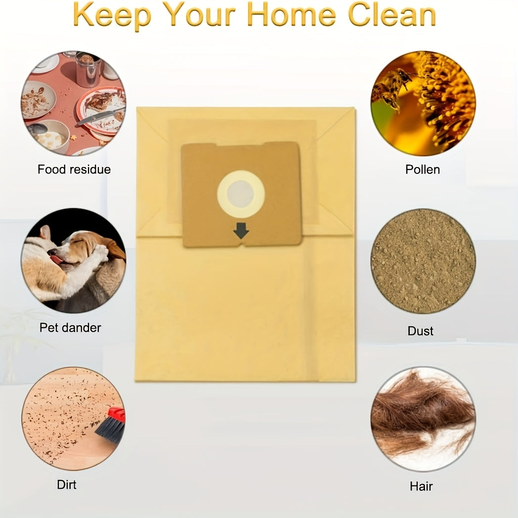 Replacement Vacuum Bags 8-Pack for Canister Vacuums with Double-Layer Filtration
