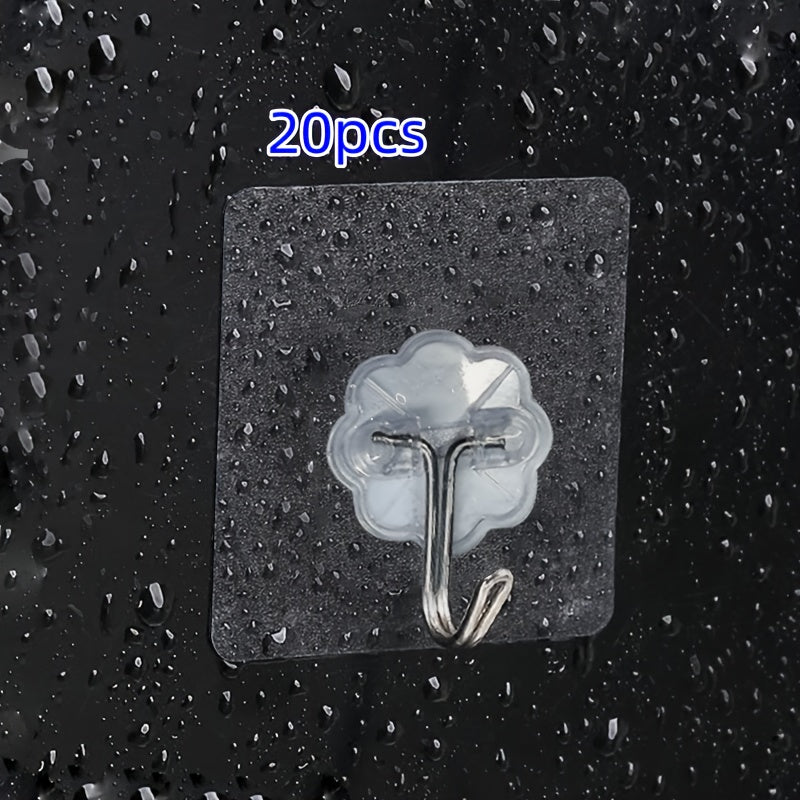 10/20/30 шт. прозрачных клеевых крючков для ванной, не требующих гвоздей. Многофункциональные и прочные утилитарные крючки.
