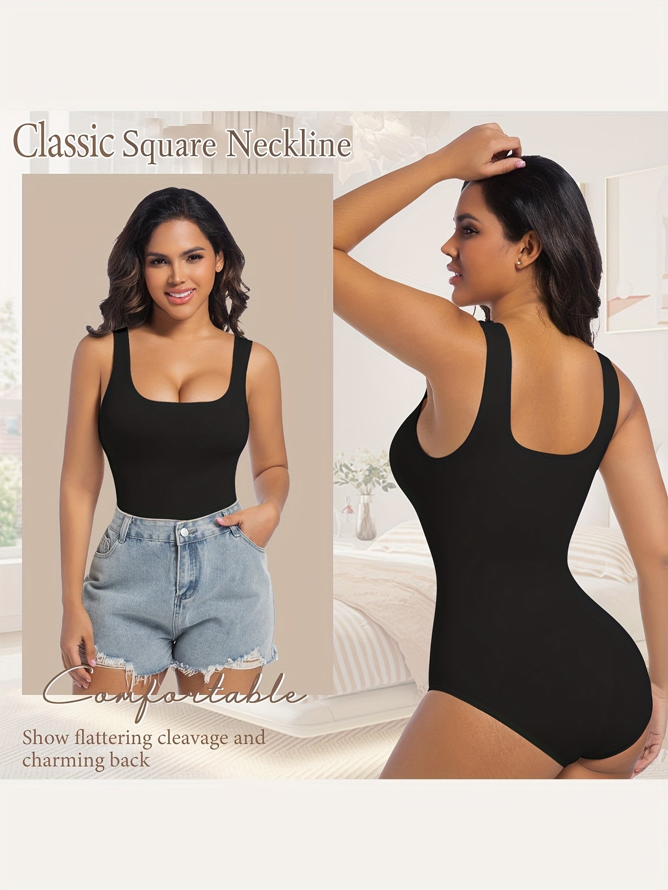 ayollar uchun qorin nazorati bodysuit, shikastlanmasdan nafas oladigan shapewear, o'rtacha siqish