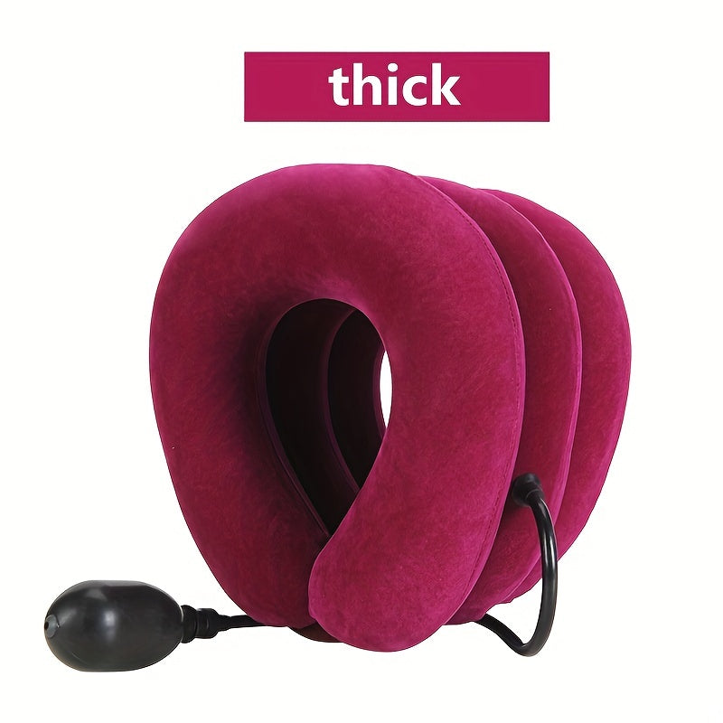 Inflatable Neck Pillow Travel and Relaxation Soft Traction Support