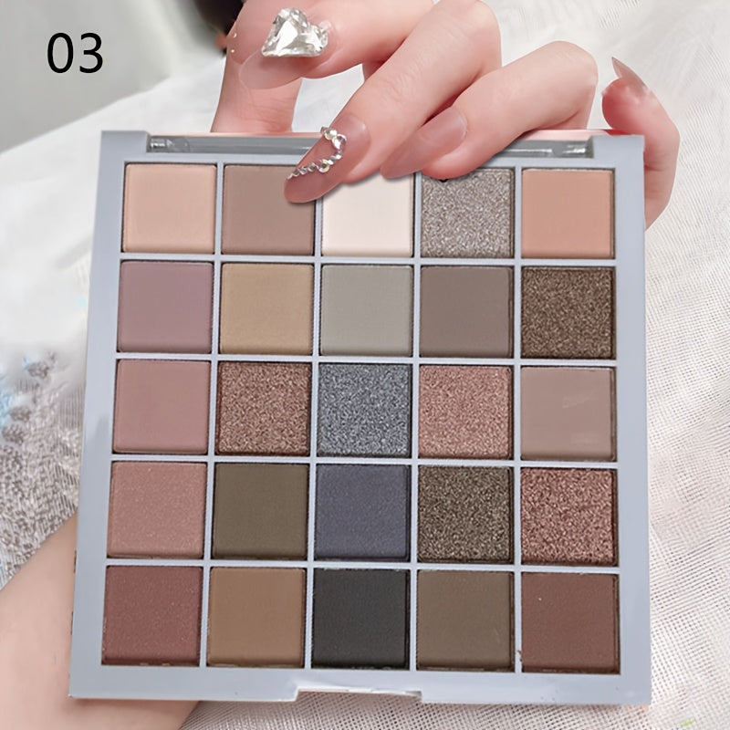 Women Eyeshadow Palette 25 Colors Glitter Waterproof Long Lasting Makeup Set
