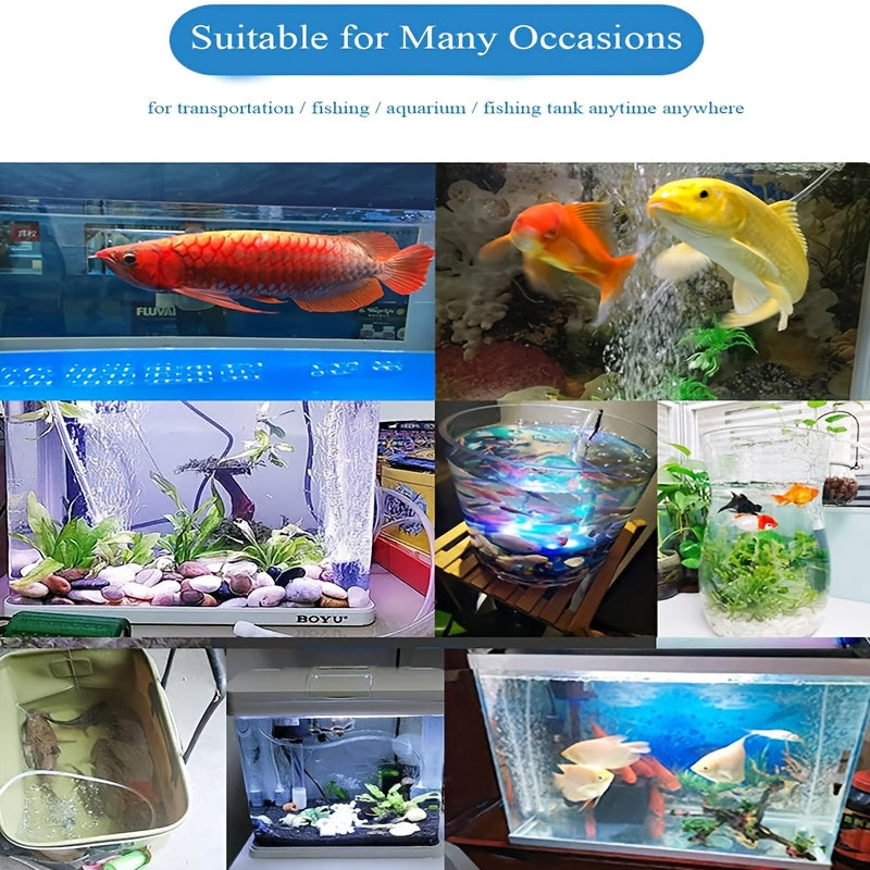 USB Aquarium Air Pump Dual-Port Quiet Oxygenator with Air Stone for Fish Tanks