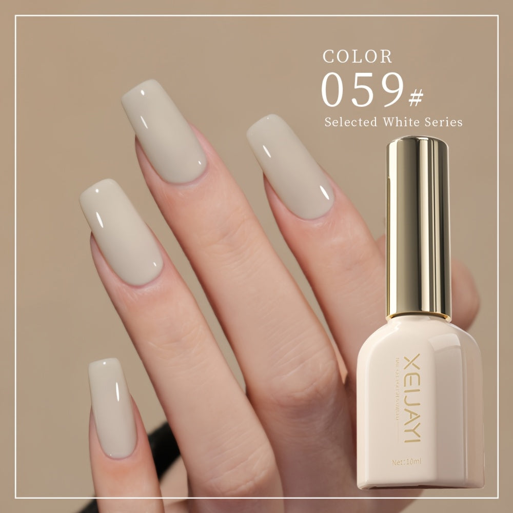 Women's Nail Polish Gel Set 8 Colors White Nude Long-lasting Durable