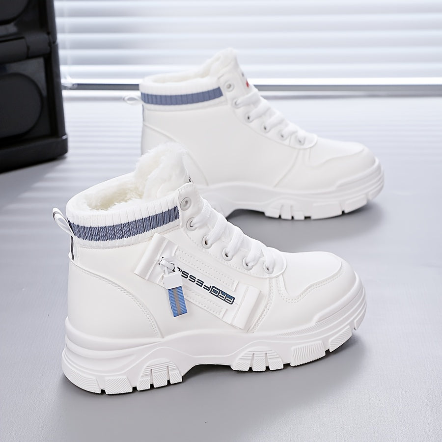 Women's Winter Insulated Snow Boots Faux Cover Platform Traction Waterproof