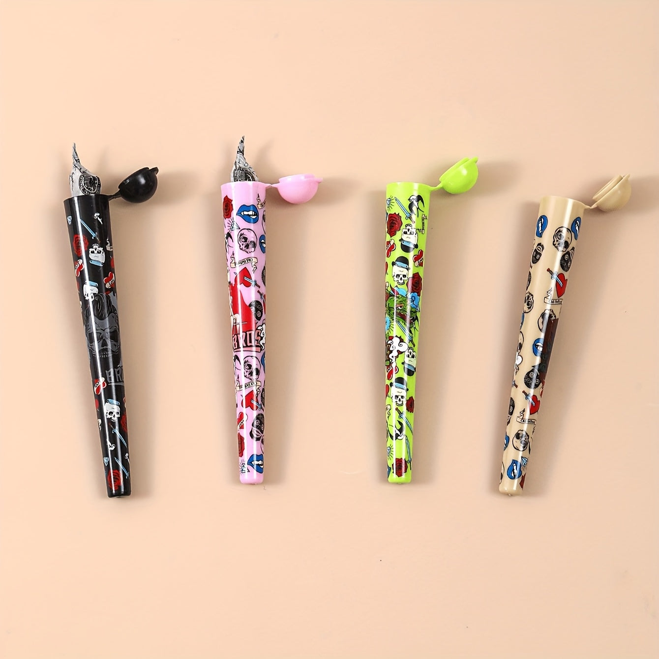 Herb Storage Tube 120mm Plastic Flip Top Cigar Cigarette Container