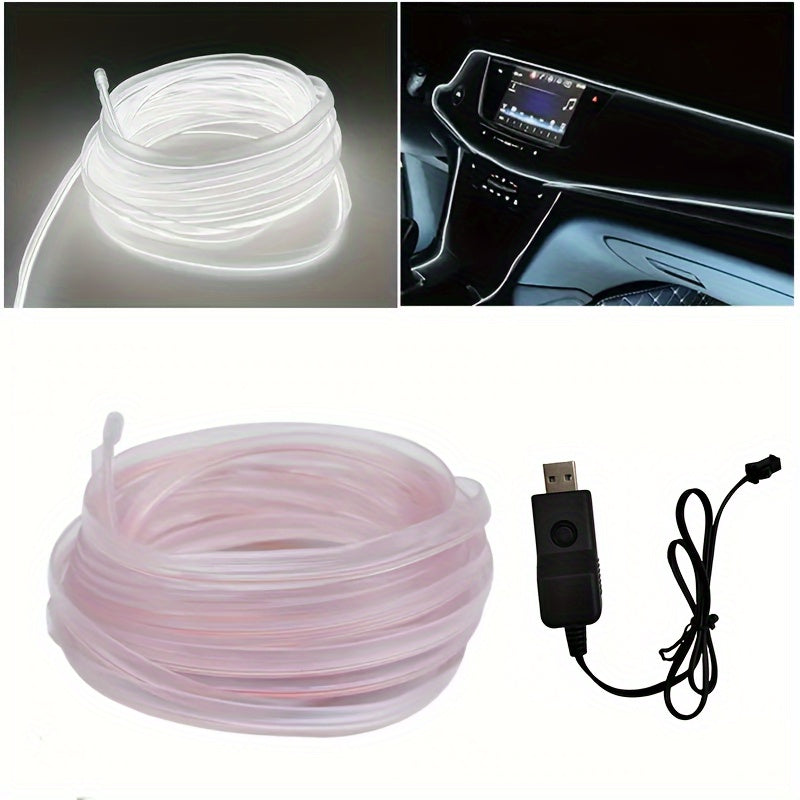 Interior Car LED Atmosphere Light Flexible Neon Strip 200cm Decoration