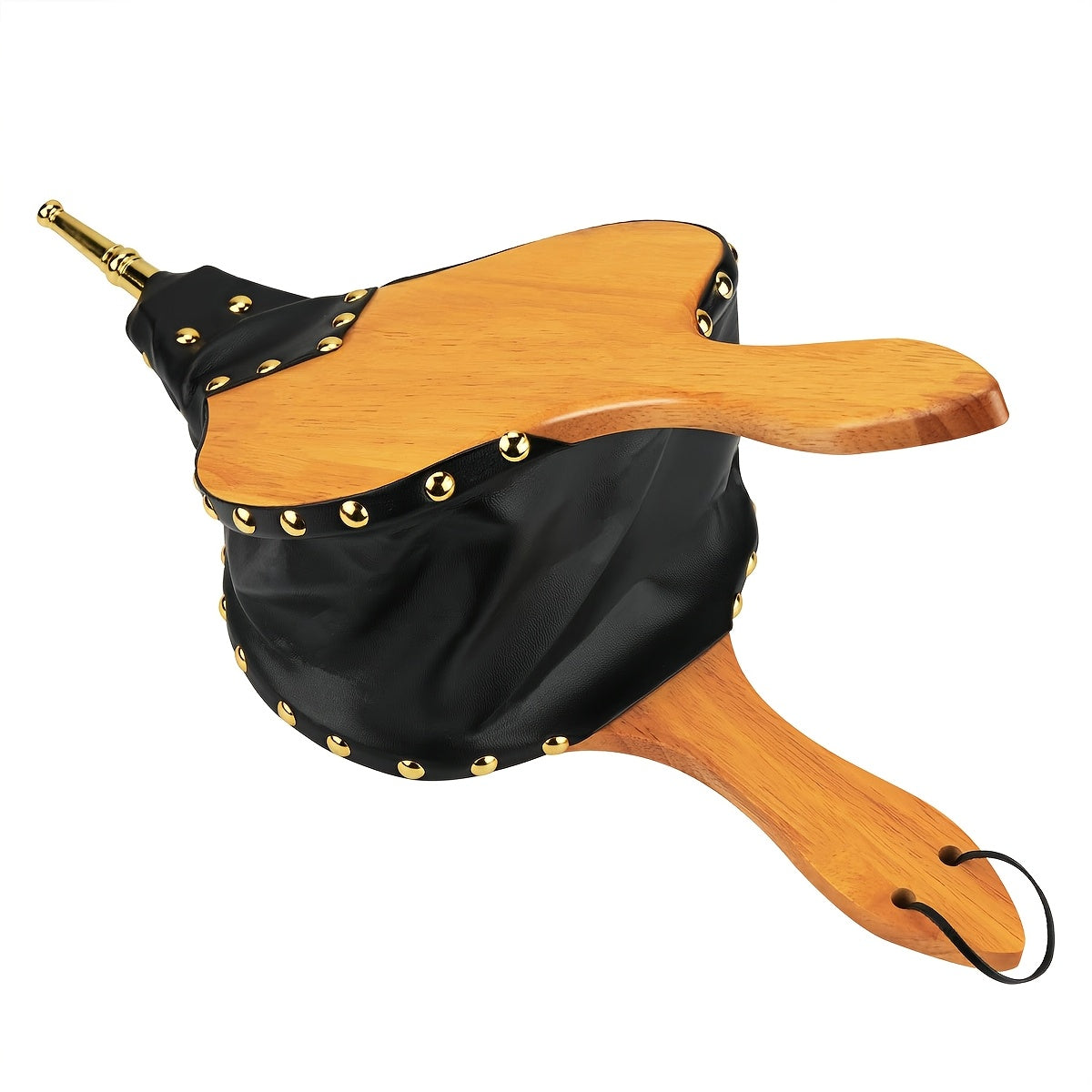 Large Leaf-Shaped Bellows Oak Wood 48cm x 20cm for BBQ Fireplace Camping