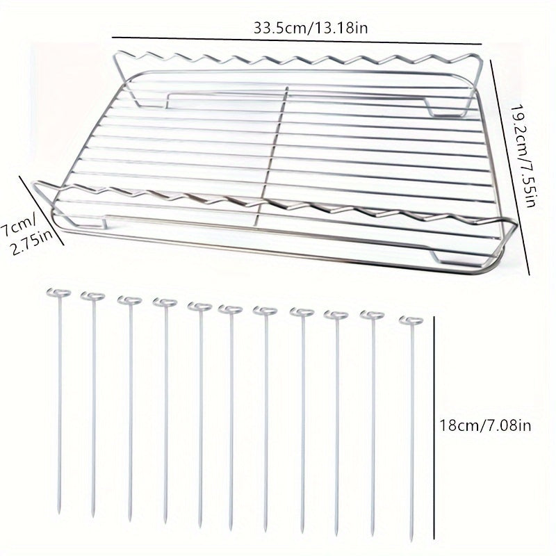 Havo frayer uchun aksessuarlar, shish va bug' chiqaruvchi stand, zanglamaydigan po'lat, AF500UK bilan mos keladi