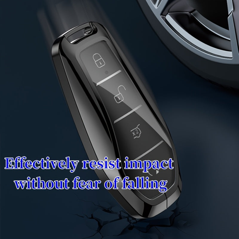 Car Key Case Aluminum Alloy Lightweight Seamless Fit for Qin Plus Song Plus Tang DMI Han Yuan