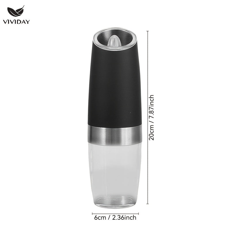 Электрическая кофемолка с технологией гравитации, светодиодной подсветкой, регулируемыми настройками для крупного и мелкого помола, портативная для черного перца, сычуаньского перца и морской соли