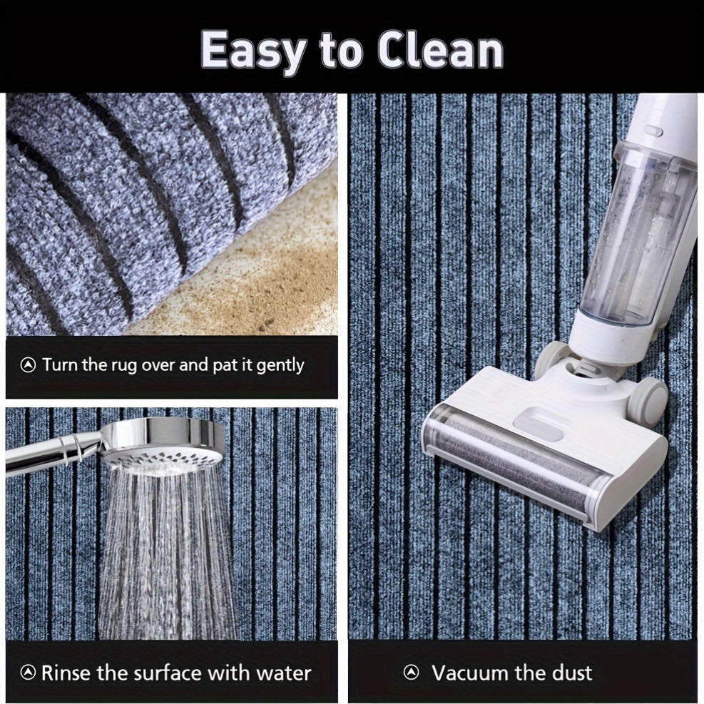 Non-Slip Waterproof Runner Rug for Indoor Outdoor High Traffic Hallways Decks