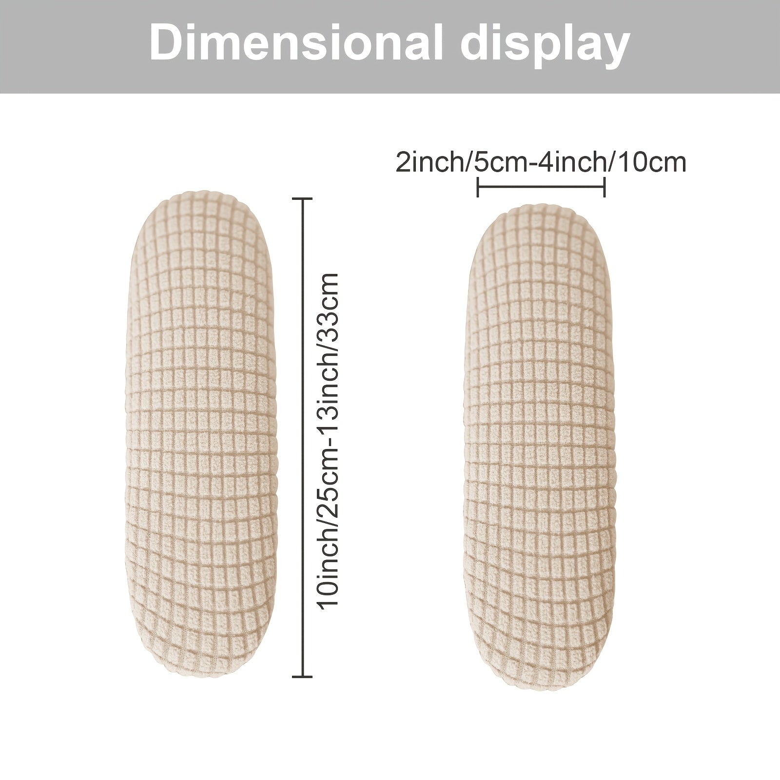 2-Pack Stretchable Polar Fleece Armchair Slipcovers Elastic Band Machine Washable