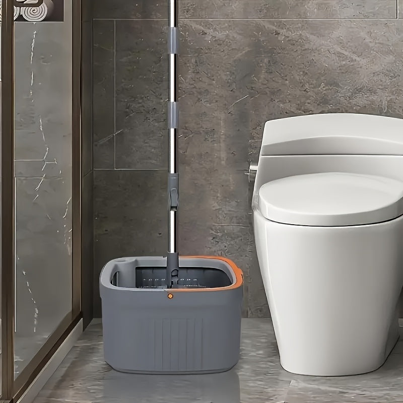 O'z-o'zini tozalash mop va qopqog'li seti, 4 ta qayta ishlatiladigan mato bilan, yashash xonasi va hammom uchun