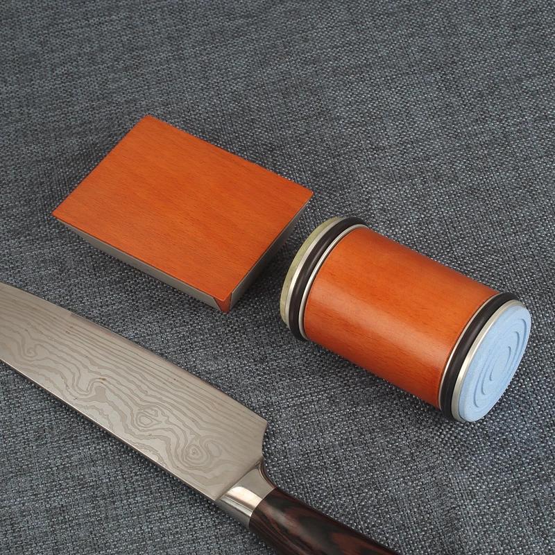 Toʻrtburchak pichoqni silliqlash uchun yogʻochli magnitli rulman va olmos bilan maydalash tizimi