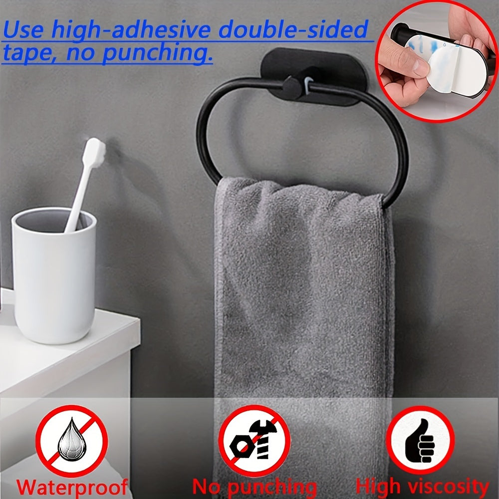 Self-Adhesive Stainless Steel Bathroom Accessories for Towel and Dishcloth Storage