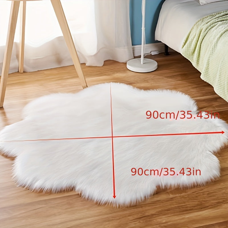 Yumshoq Camellia shaklidagi hudud halqasi, yuviladigan uzun tolali gilam, yotoqxona va mehmonxona uchun