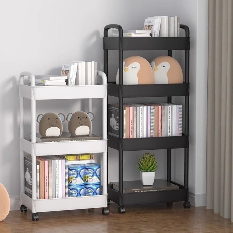 White Rolling Storage Cart 3-Tier Organizer for Kitchen, Bedroom, Bathroom