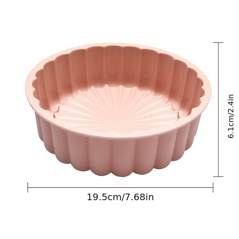 Silicone Cake Pan 7.68x2.4 Inches for Cheesecake Brownie Tart Pie Reusable