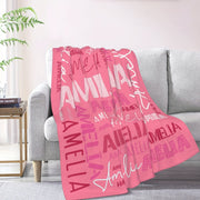 Personalized Flannel Blanket with Custom Name Soft Warm Versatile for All Seasons