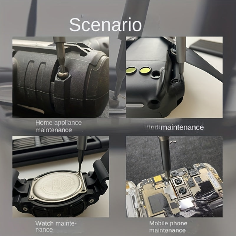 Juego de destornilladores de precisión 25-en-1 para teléfonos móviles y tablets, herramienta de reparación de plástico duradero