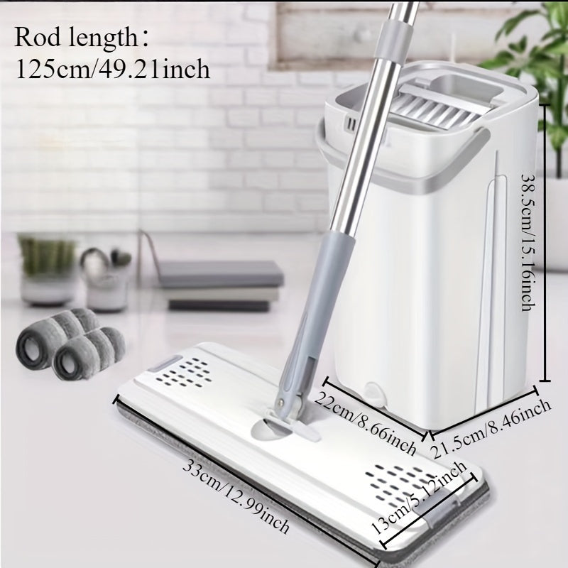 Qulay qog'ozli tabletkali mopp chelak - Quruq va nam ajratish bilan oson tozalash, yotoqxona/yangilik xonasi uchun ideal