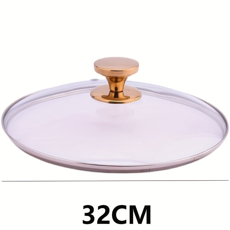 Tempered Glass Lid for Wok and Soup Pot Durable Explosion-Proof Universal Fit