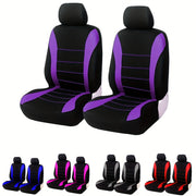Universal Car Seat Covers Polyester Front Pair Gray Black Tan Blue Red Auto Seat Protectors