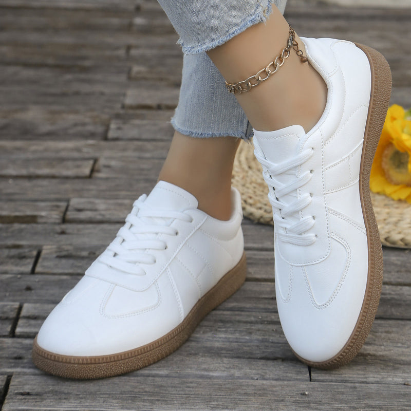 Women's Summer Casual Sneakers White Lightweight Breathable Low-Top Shoes