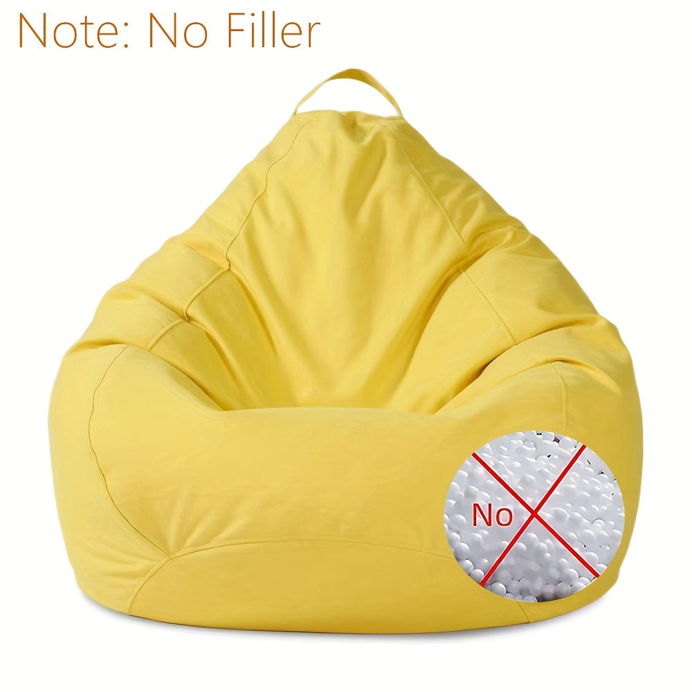 Art Deco Linen Bean Bag Chair Cover with Handles Soft Durable Fabric for Living Room