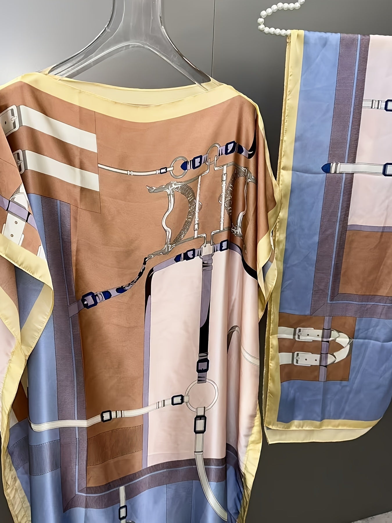 Women's Floral Print Abaya Maxi Dress Loose Fit Batwing Sleeves Summer Fashion