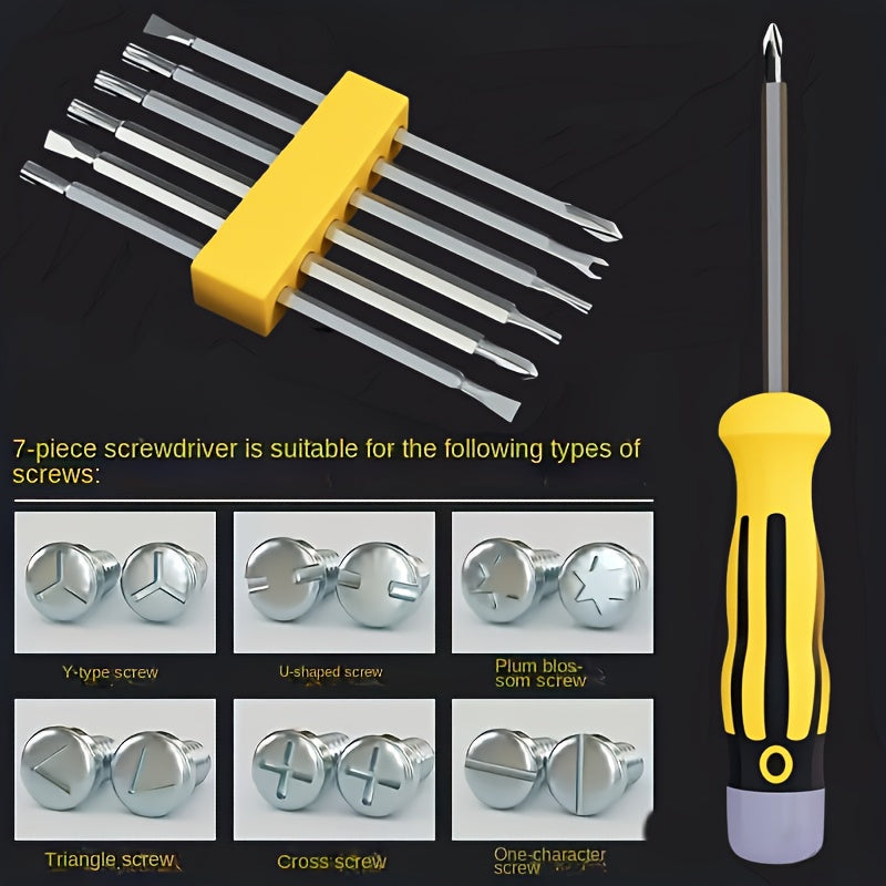 6-Piece Precision Smartphone and Tablet Screwdriver Set Carbon Steel Flat Head Bits