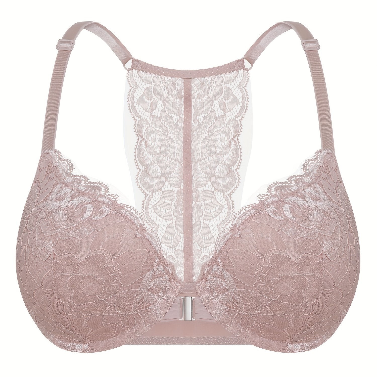 Women's Floral Lace Underwire Bra Seamless Push-Up Lingerie