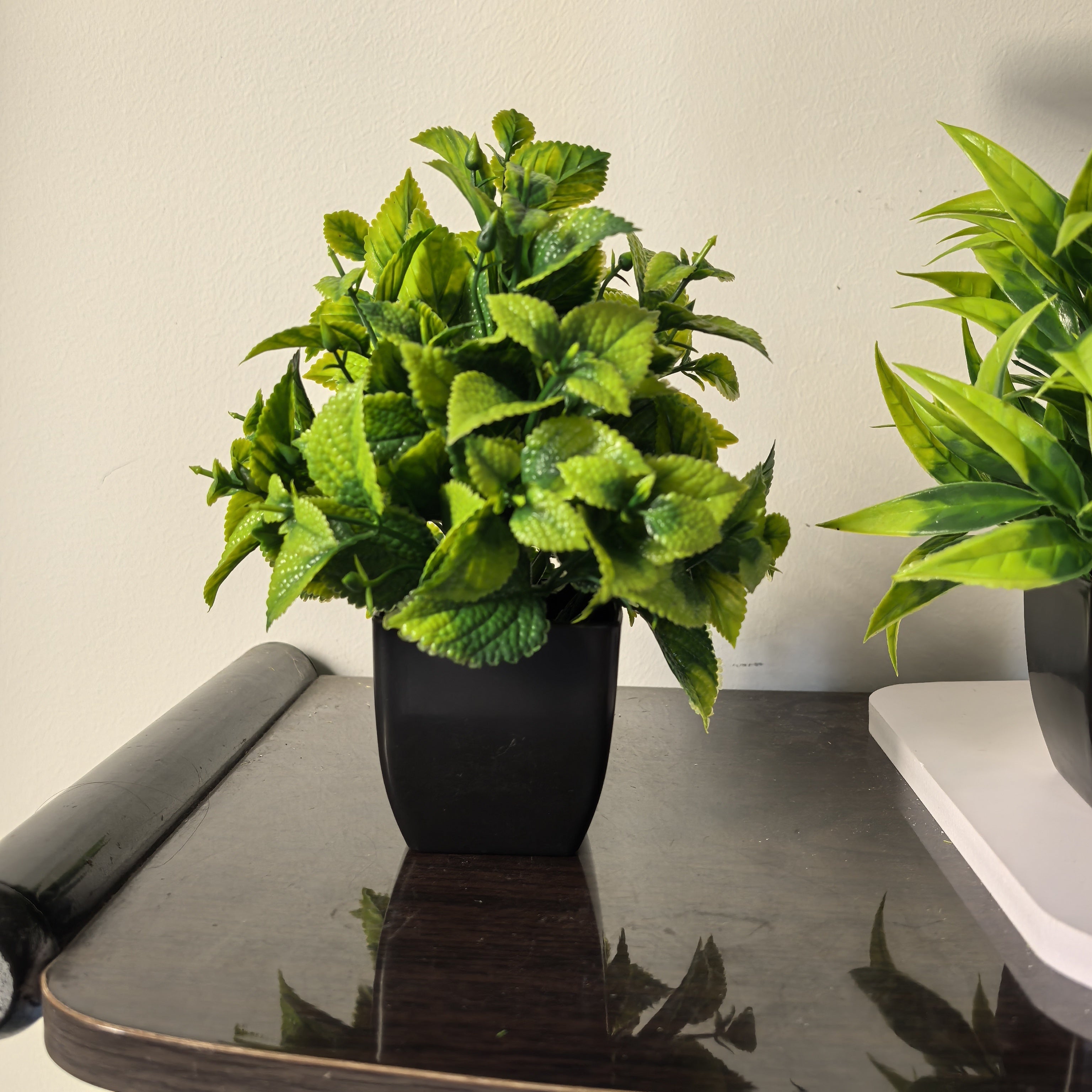 1pc Versatile Faux Fern Bonsai, ideal for home or office decor, and suitable for Halloween, Christmas, and Easter. Comes with pot.