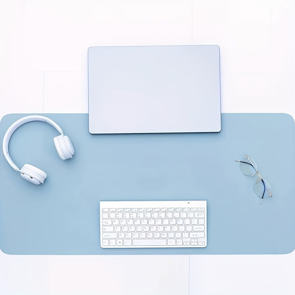 Водонепроницаемая подложка из искусственной кожи с противоскользящей поверхностью для офисного и домашнего использования. Размеры 59,99 x 32,99 см. Прямоугольная мышиная подложка для защиты рабочего пространства. Стильный и легкий в уходе дизайн.