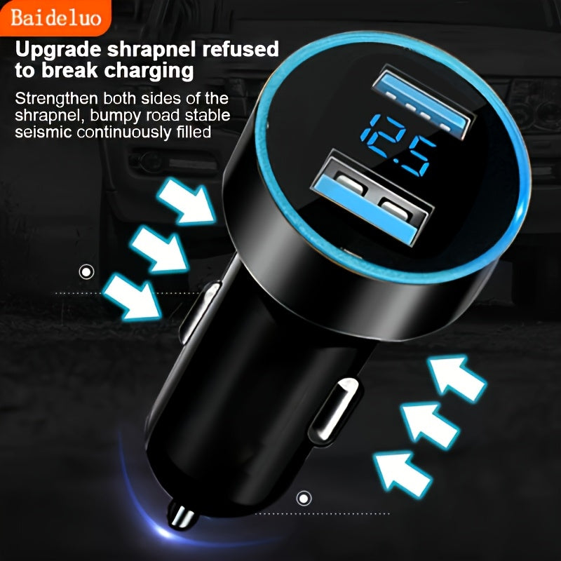 Car Charger Dual USB Ports PD QC3.0 Fast Charging for Car Phone Adapter