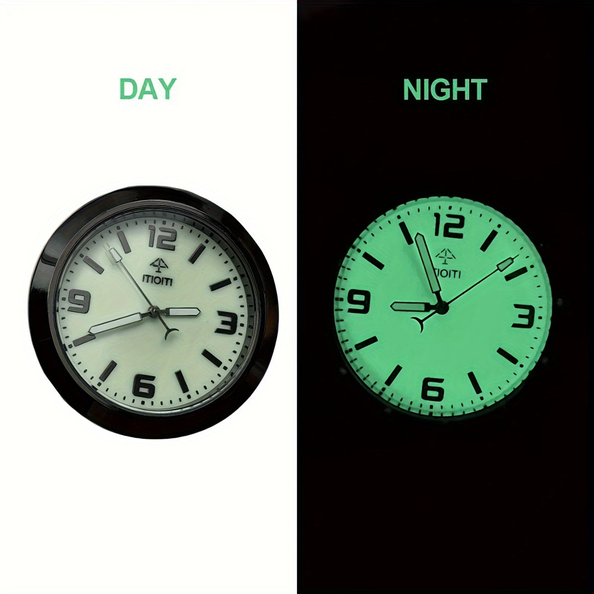 Car Dashboard Mini Clock, Quartz Analog, Luminous, Decorative Clock