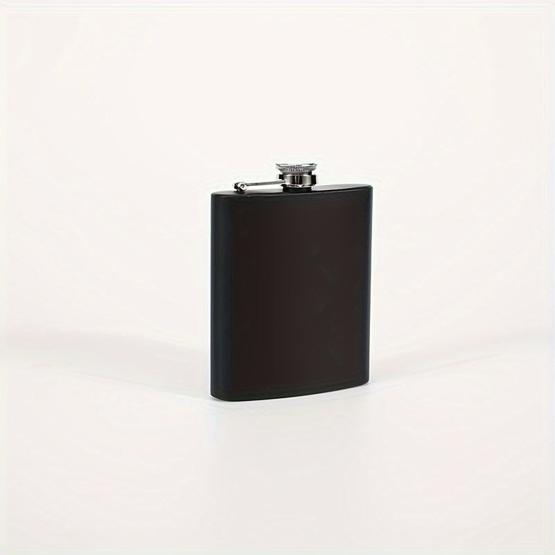 Termo de acero inoxidable negro mate de 7 oz para actividades al aire libre y fiestas
