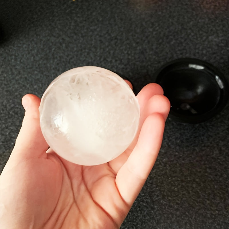 Ichimliklar uchun aylana muz kubi shakli, 2.5 dyuymli muzli xokkey, oziq-ovqat sinfi silikon