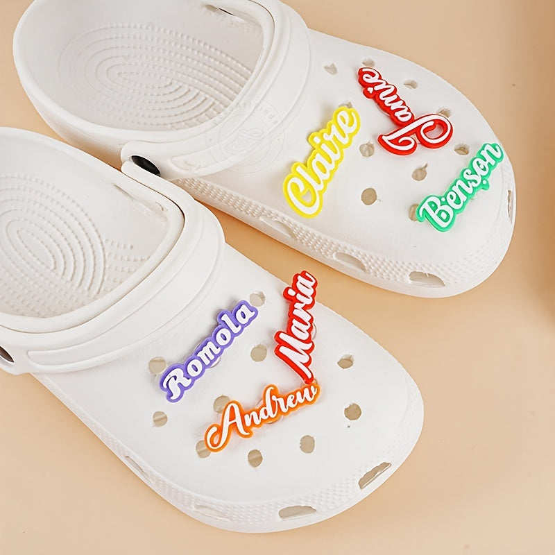Multicolor Dopamine Acrylic Shoe Charms Personalized Name Bohemian Accessories for Crocs