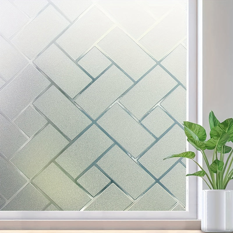 Frosted Glass Window Film 1pc Static Cling Heat Control UV Blocking for Doors Windows